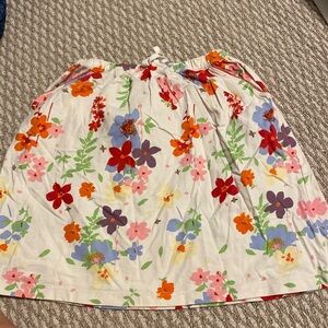 HANNA ANDERSSON , kids size : 150 , white skirt with flowers , 100% cotton